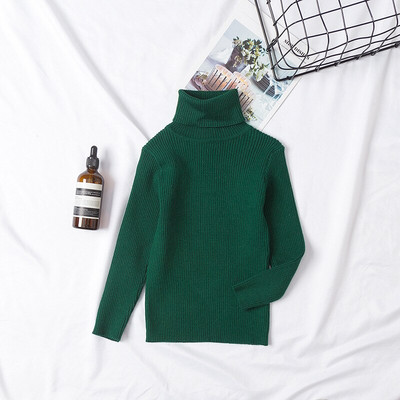 Ziemas adīšana Zēniem Meitenēm Ziemassvētku Džemperis Maziem bērniem Bērniem T-krekls ar augstu apkakli Pulovers Pusaudžiem Meiteņu Apģērbs Bērnu Apģērbs 8G