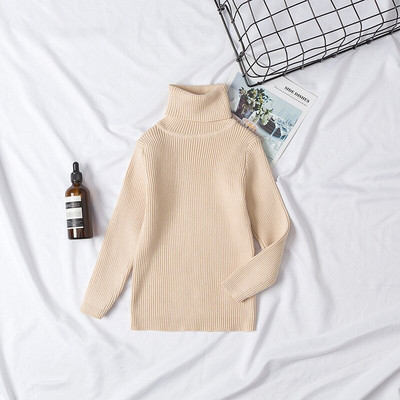 Ziemas adīšana Zēniem Meitenēm Ziemassvētku Džemperis Maziem bērniem Bērniem T-krekls ar augstu apkakli Pulovers Pusaudžiem Meiteņu Apģērbs Bērnu Apģērbs 8G