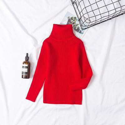 Ziemas adīšana Zēniem Meitenēm Ziemassvētku Džemperis Maziem bērniem Bērniem T-krekls ar augstu apkakli Pulovers Pusaudžiem Meiteņu Apģērbs Bērnu Apģērbs 8G