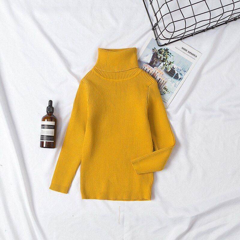 Ziemas adīšana Zēniem Meitenēm Ziemassvētku Džemperis Maziem bērniem Bērniem T-krekls ar augstu apkakli Pulovers Pusaudžiem Meiteņu Apģērbs Bērnu Apģērbs 8G