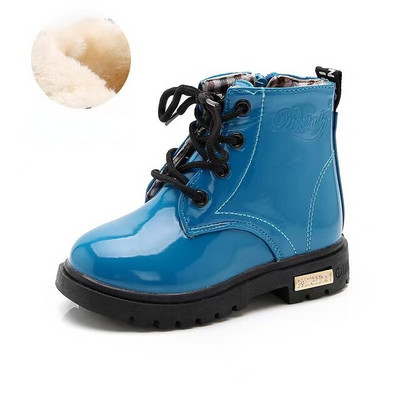 Modes bērnu zābaki meitenēm Britu stila bērnu, mazuļu meiteņu kaujas zābaki Silti ūdensizturīgi zēnu augstie zābaki 1–15 gadus veci