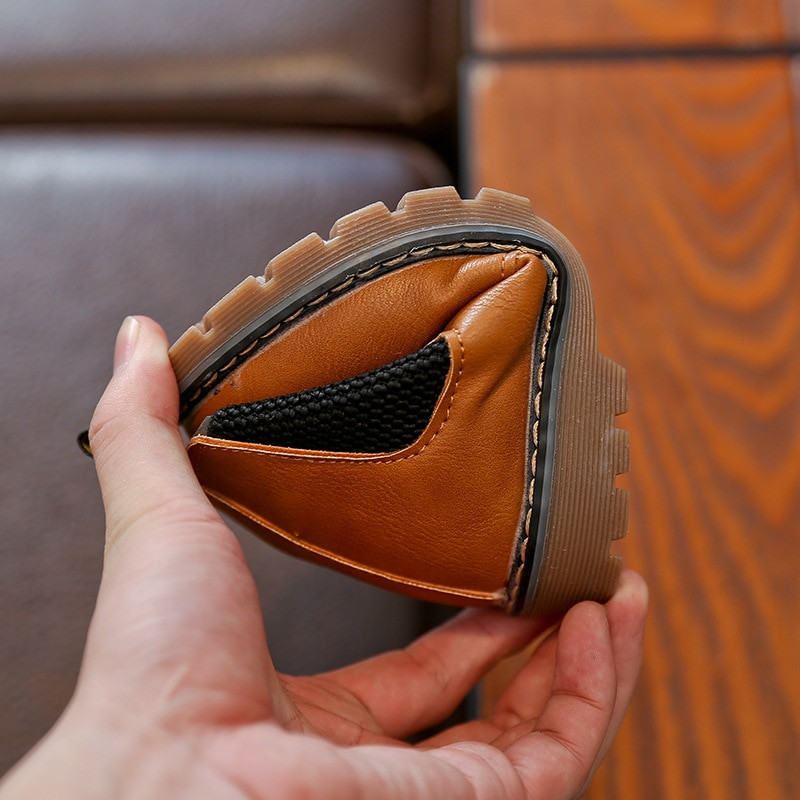 Retro bērnu jāšanas zābaki 2022. gada pavasara rudens puszābaki Modes, bērnu, meiteņu ikdienas apavi Augstākās kvalitātes zēnu ādas zābaki