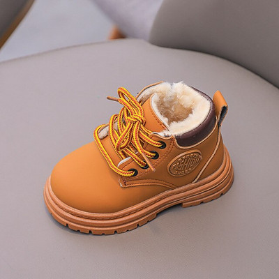 Γυναικείες μπότες μόδας Νέα φθινοπωρινά χειμερινά παπούτσια με βαμβακερή επένδυση Little Boys Fashion Κοντές μπότες Μπεζ καφέ μαύρο χρώμα