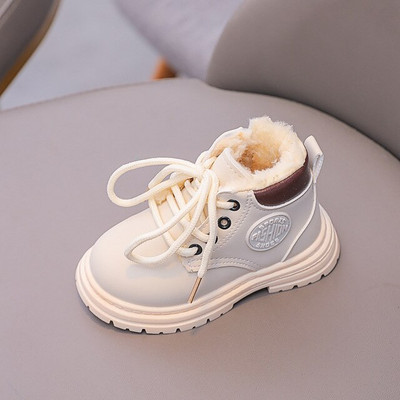 Γυναικείες μπότες μόδας Νέα φθινοπωρινά χειμερινά παπούτσια με βαμβακερή επένδυση Little Boys Fashion Κοντές μπότες Μπεζ καφέ μαύρο χρώμα