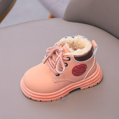 Γυναικείες μπότες μόδας Νέα φθινοπωρινά χειμερινά παπούτσια με βαμβακερή επένδυση Little Boys Fashion Κοντές μπότες Μπεζ καφέ μαύρο χρώμα