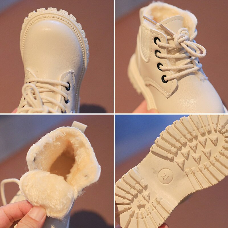 Γυναικείες μπότες μόδας Νέα φθινοπωρινά χειμερινά παπούτσια με βαμβακερή επένδυση Little Boys Fashion Κοντές μπότες Μπεζ καφέ μαύρο χρώμα