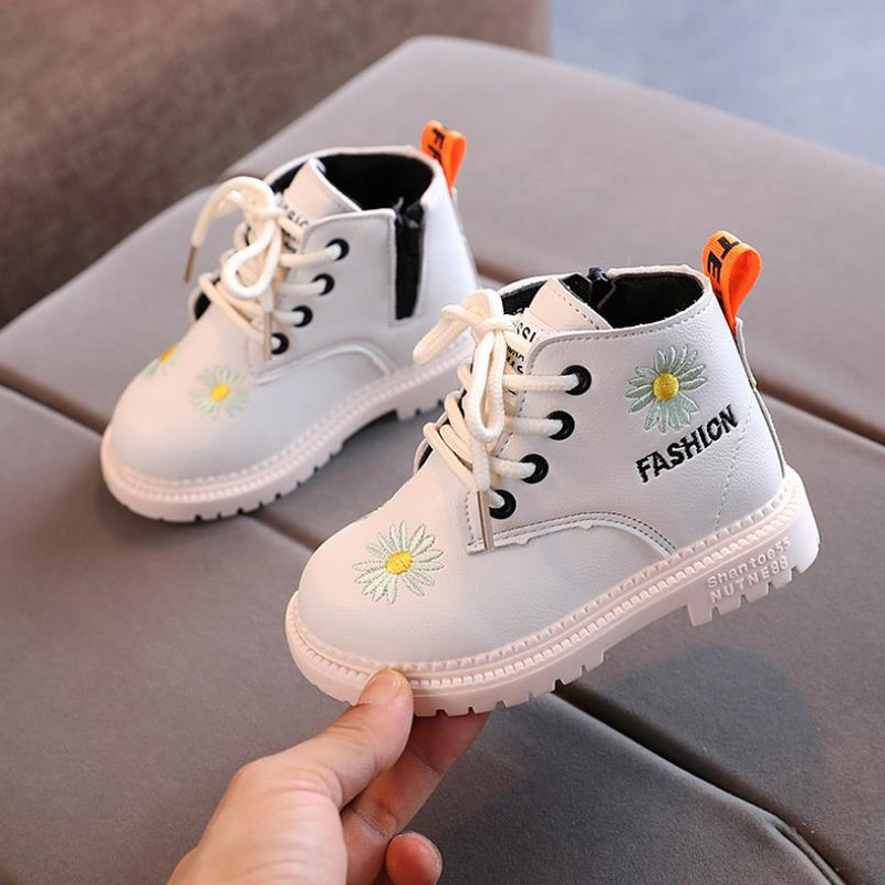 Jauni Bērnu apavi Meiteņu zābaki Zēniem Studentu PU Āda Ikdienas šņorzābaki Puszābaki Bērnu zābaki