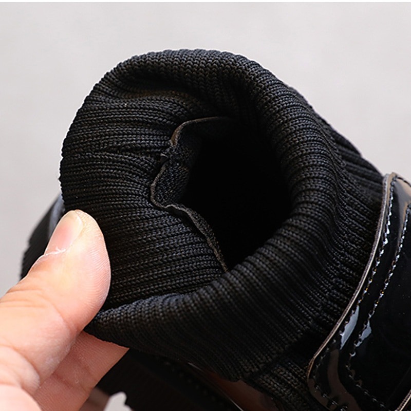 Παιδικά Γούνινα Κοντά Μποτάκια Νήπια Κοριτσίστικα PU Δερμάτινα παπούτσια Sping Baby Flats Fashion Outwear Platform 2-10Y Μέγεθος 22-36#