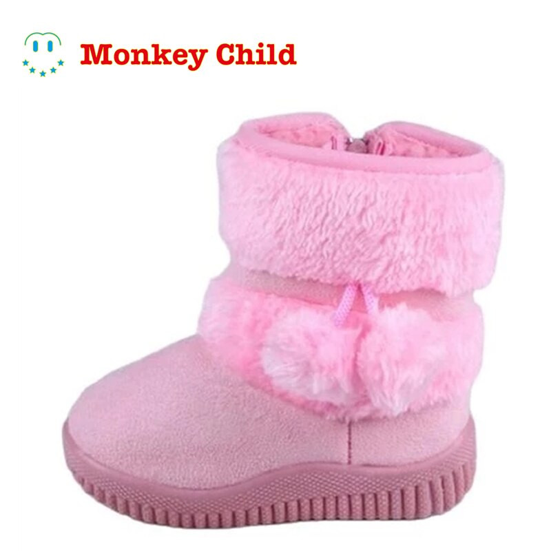 Meiteņu Sniega Zābaki Jauna Mode Ērti Biezi Silti Bērnu Zābaki Lobing Ball Biezi Bērni Ziema Jauki Zābaki Zābaki Princešu apavi
