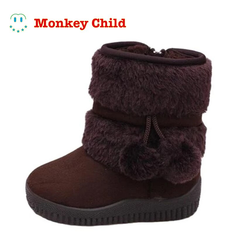 Meiteņu Sniega Zābaki Jauna Mode Ērti Biezi Silti Bērnu Zābaki Lobing Ball Biezi Bērni Ziema Jauki Zābaki Zābaki Princešu apavi