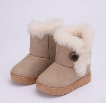Παιδικά ζεστά μποτάκια χιονιού για παιδιά Νέα παιδικά παπούτσια Winter Princess Παιδικά παπούτσια Αντιολισθητικά Flat Round Toe Girls Baby Lovely Boots