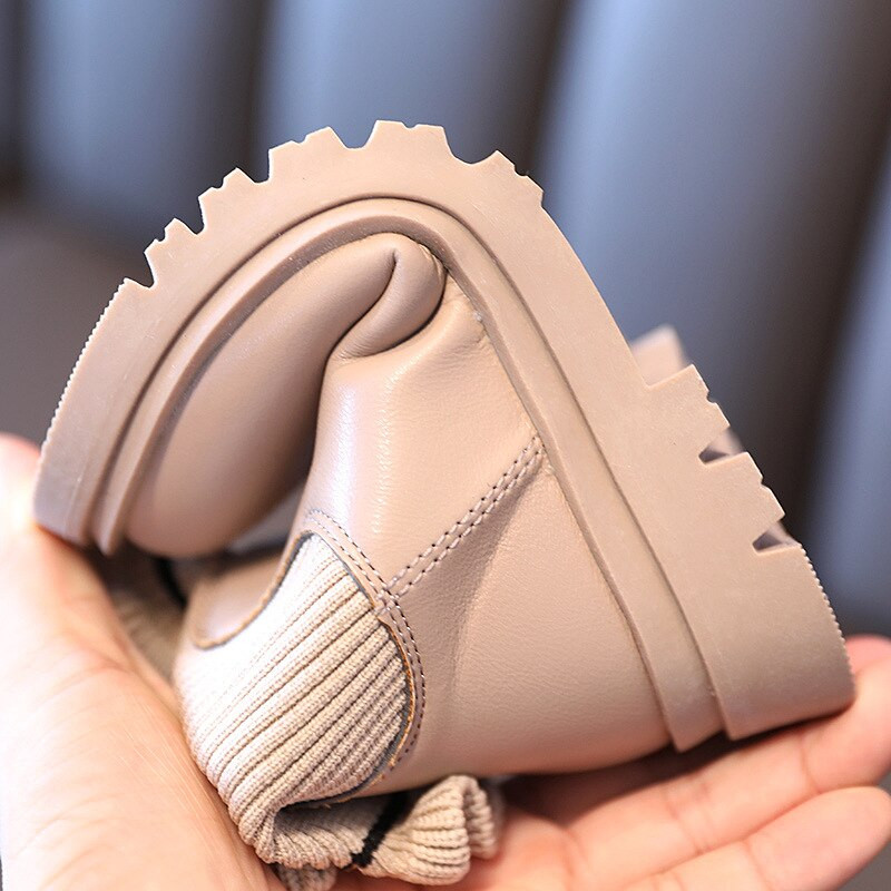 2022. gada puķu meiteņu zābaki rudens/ziemas plīša bērnu zābaki zēnu meiteņu apavi Modes zīmols mīkstas ādas silti bērnu zābaki