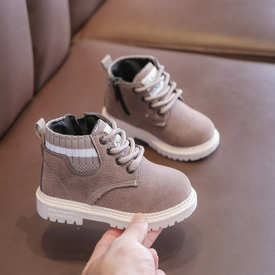 Bērnu zīdaiņu meiteņu zābaki pavasara/rudens vienvietīgi apavi Modes kokvilnas apavi bērniem zēniem plīša zābaki Šņorējami samta ziemas zābaki