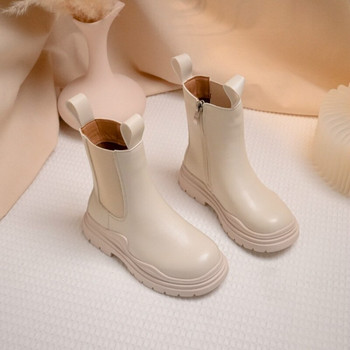 Φθινοπωρινές μπότες για νήπια για κορίτσια Νέες μπότες Chelsea για παιδιά Χειμερινές δερμάτινες σχολικές μπότες για αγόρια για κορίτσια Snow Kids Μοτοσικλέτα ψηλή μπότα