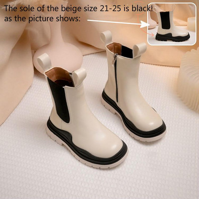 Rudens Toddler Meiteņu Zābaki Jauni Chelsea Zābaki Bērniem Ziemas Āda Skolas Zēni Apavi Meitenes Sniega Bērni Motocikls Augstas Zābaki