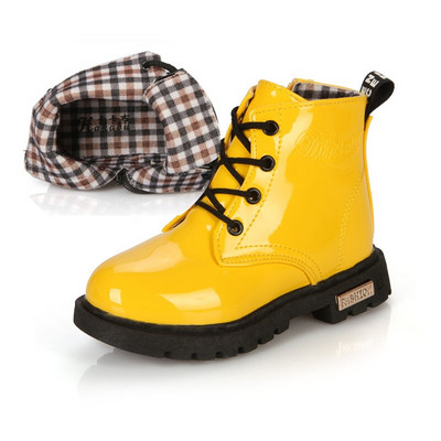 2022 Νέα χειμωνιάτικα παιδικά παπούτσια PU Δερμάτινα αδιάβροχα ίσια μποτάκια Παιδικά μποτάκια για το χιόνι για κορίτσια Αγόρια Μπότες από καουτσούκ Αθλητικά αθλητικά παπούτσια CSH043