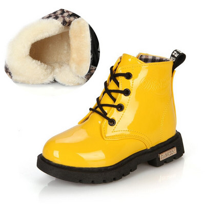 2022 Νέα χειμωνιάτικα παιδικά παπούτσια PU Δερμάτινα αδιάβροχα ίσια μποτάκια Παιδικά μποτάκια για το χιόνι για κορίτσια Αγόρια Μπότες από καουτσούκ Αθλητικά αθλητικά παπούτσια CSH043