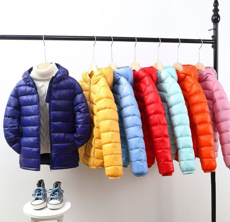 2022. gada rudens ziemas ziemas bērnu dūnu jakas meitenēm, konfektes krāsa, silti, bērnu dūnu mēteļi zēniem no 3 līdz 14 gadiem. Virsdrēbes Apģērbs