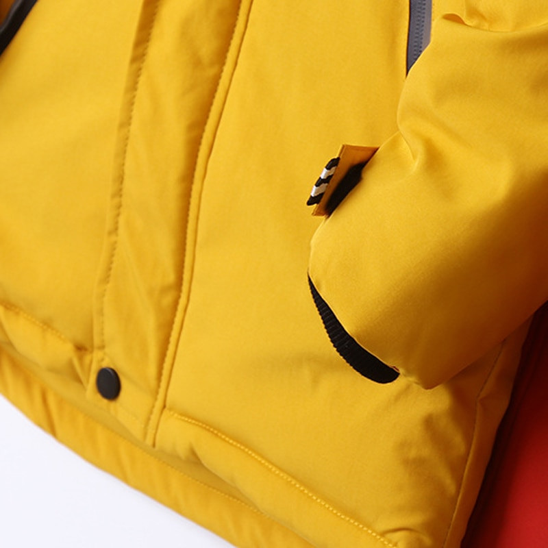 IYEAL Gyerek fiúk télikabát Gyermek cipzáras ruházat Hosszú ujjú kapucnis szélálló dzsekik Meleg kabátok Ruhák 4-12 évre