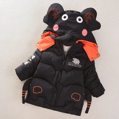 Ziemas mazulis bērnu mētelis apģērbs meitenēm virsdrēbes jaka rudens zēniem dūnu jakas ar kapuci Virsdrēbes bērniem multfilma silta jaka