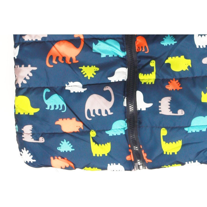 BOTEZAI Gyermek Felsőruházat Baba Fiú Mellény 2020 Őszi csecsemőruházat Mellény Dinoszaurusz Ujjatlan Kid kapucnis pamutkabát