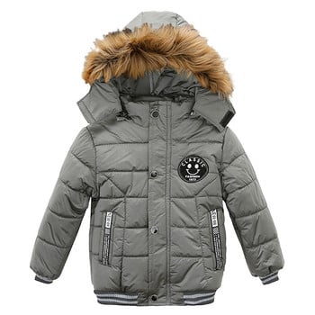 7 Χρώμα Keep Warm Boys Jacket Φθινοπωρινό και Χειμώνα με γούνινο γιακά Παιδικό τζάκετ Casual φερμουάρ Παιδικά ρούχα 1-5 ετών