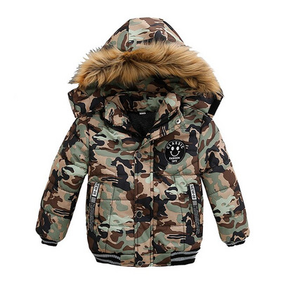 Μπουφάν για αγόρια για παιδικά παλτό 2022 Φθινοπωρινά χειμωνιάτικα μπουφάν Παιδικό παλτό με ζεστή κουκούλα με φερμουάρ για αγόρια Στολή 2 3 4 5 6Y