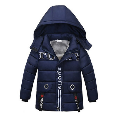 Μπουφάν για αγόρια για παιδικά παλτό 2022 Φθινοπωρινά χειμωνιάτικα μπουφάν Παιδικό παλτό με ζεστή κουκούλα με φερμουάρ για αγόρια Στολή 2 3 4 5 6Y