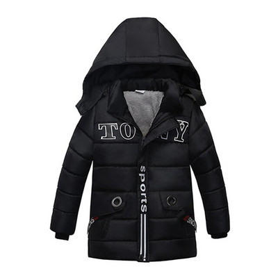 Μπουφάν για αγόρια για παιδικά παλτό 2022 Φθινοπωρινά χειμωνιάτικα μπουφάν Παιδικό παλτό με ζεστή κουκούλα με φερμουάρ για αγόρια Στολή 2 3 4 5 6Y