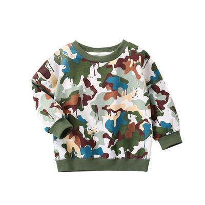 Lēcošie metri Jaunums ar garām piedurknēm Zvaigznes Drukāt Zēni Meitenes Džemperi Rudens Pavasaris Bērni Apģērbi Karsti Pārdod Krekli Topi