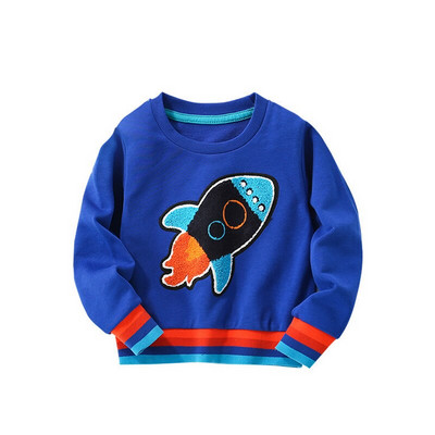 Lēcošie metri Jaunums ar garām piedurknēm Zvaigznes Drukāt Zēni Meitenes Džemperi Rudens Pavasaris Bērni Apģērbi Karsti Pārdod Krekli Topi