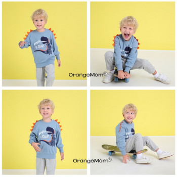 Επώνυμα ανοιξιάτικα παιδικά ρούχα με στάμπες κινουμένων σχεδίων Ρούχα ζώων 2-8 ετών Βρεφικά αγόρια φούτερ Dinosaur Μακρυμάνικα μπλουζάκια