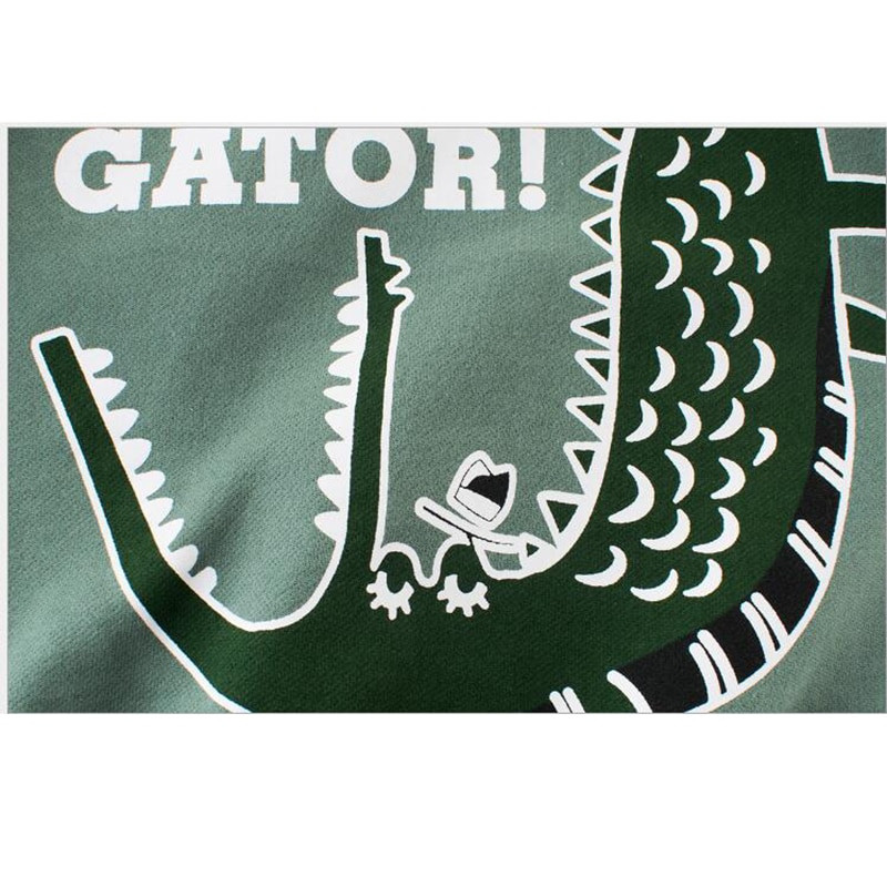 Επώνυμα ανοιξιάτικα παιδικά ρούχα με στάμπες κινουμένων σχεδίων Ρούχα ζώων 2-8 ετών Βρεφικά αγόρια φούτερ Dinosaur Μακρυμάνικα μπλουζάκια