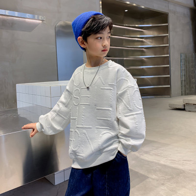 2022. gada bērnu sporta krekli zēniem Kokvilnas mētelis ar garām piedurknēm, zēnu topi, bērnu pavasara rudens drēbes 5 6 7 8 9 10 11 12 13 14 gadi