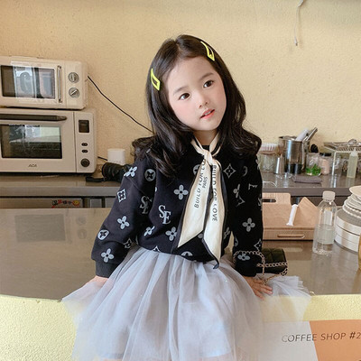 Zēnu džemperis, 2022. gada pavasara rudens, jauns drukāts ciparu un burtu džemperis Bērnu džemperis Skaisti topi