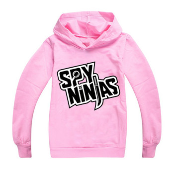 SPY NINJAS Boys Hoodies Tees Cotton Boys Ανοιξιάτικα πουκάμισα για έφηβες Anime Cosplay Pink Shirt Little Kids Hooded Top