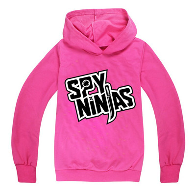 SPY NINJAS Boys Hoodies Tees Cotton Boys Ανοιξιάτικα πουκάμισα για έφηβες Anime Cosplay Pink Shirt Little Kids Hooded Top