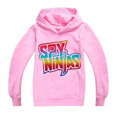 SPY NINJAS Boys Hoodies Tees Cotton Boys Ανοιξιάτικα πουκάμισα για έφηβες Anime Cosplay Pink Shirt Little Kids Hooded Top