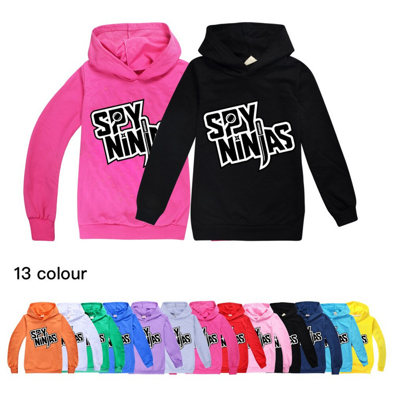 SPY NINJAS Boys Hoodies Tees Cotton Boys Ανοιξιάτικα πουκάμισα για έφηβες Anime Cosplay Pink Shirt Little Kids Hooded Top
