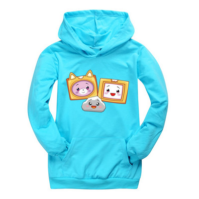 2021. gada zēnu krekls ar kapuci ar garām piedurknēm LANKYBOX 3D Print Hoodie Bērnu Ziemassvētku krekls Meiteņu krekliņš T-krekls