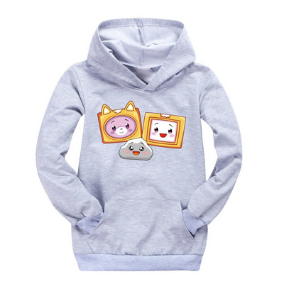 2021. gada zēnu krekls ar kapuci ar garām piedurknēm LANKYBOX 3D Print Hoodie Bērnu Ziemassvētku krekls Meiteņu krekliņš T-krekls