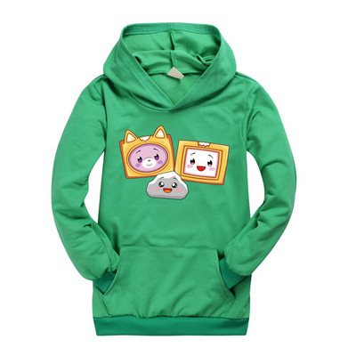 2021. gada zēnu krekls ar kapuci ar garām piedurknēm LANKYBOX 3D Print Hoodie Bērnu Ziemassvētku krekls Meiteņu krekliņš T-krekls