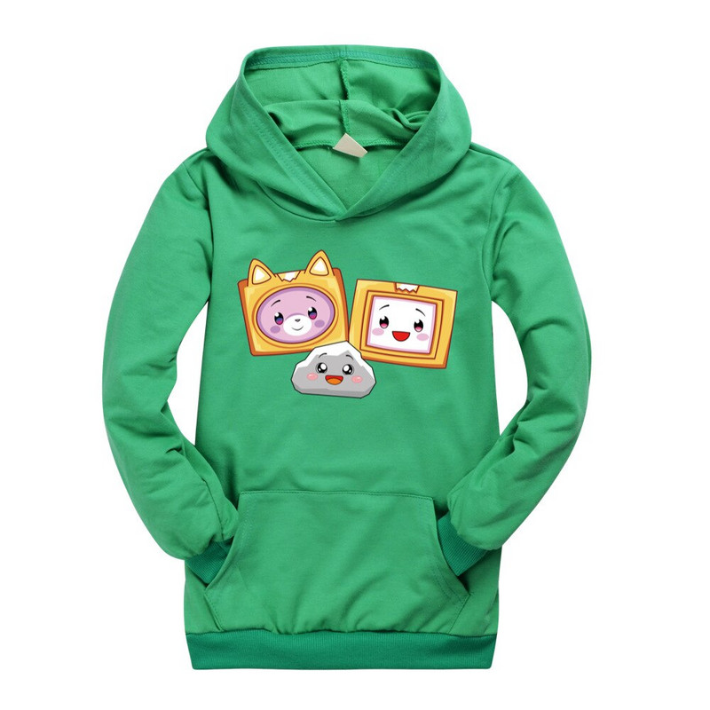 2021. gada zēnu krekls ar kapuci ar garām piedurknēm LANKYBOX 3D Print Hoodie Bērnu Ziemassvētku krekls Meiteņu krekliņš T-krekls