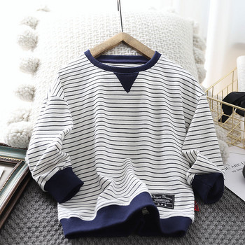 VIDMID Суичър за момчета, памучни пролетни и есенни облекла, нов чуждестранен стил детски раирани пуловери, горнища, дрехи за момчета P767