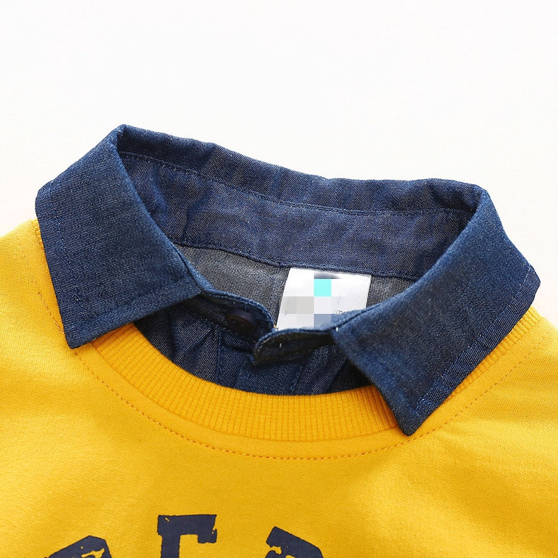 2021. gada pavasara rudens jauns dizains 2 3 4 5 6 8 10 gadi, bērni, nolaižami apkakles ar burtu apdruku, džemperis, kas paredzēts bērniem, mazuļiem