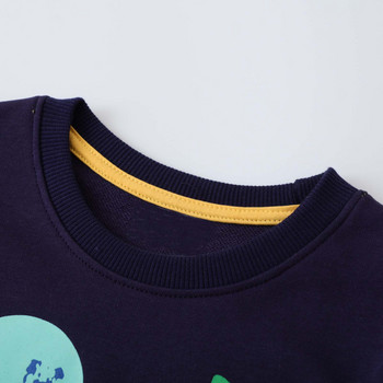 Little maven Baby Boys φωτεινό φούτερ βαμβακερά φθινοπωρινά casual ρούχα με Dinosaur and the Moon Fashion για παιδιά