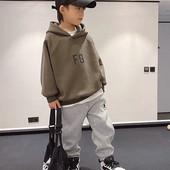 Βρεφικό κασμίρ με κουκούλα πουλόβερ και φλις 2022 New Boy Loose κορεατική έκδοση του μεγάλου παιδικού ρούχου για να κρατηθεί ζεστό