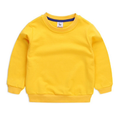 Bērnu apģērbi ar garām piedurknēm vienkrāsains džemperis bērniem pavasaris rudens konfektes krāsa zēnu apģērbi topi Camisa de entrenamiento