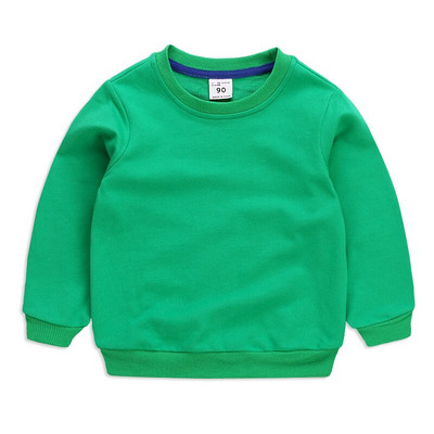 Bērnu apģērbi ar garām piedurknēm vienkrāsains džemperis bērniem pavasaris rudens konfektes krāsa zēnu apģērbi topi Camisa de entrenamiento