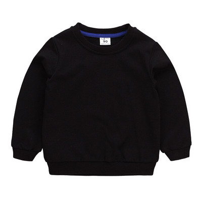 Bērnu apģērbi ar garām piedurknēm vienkrāsains džemperis bērniem pavasaris rudens konfektes krāsa zēnu apģērbi topi Camisa de entrenamiento